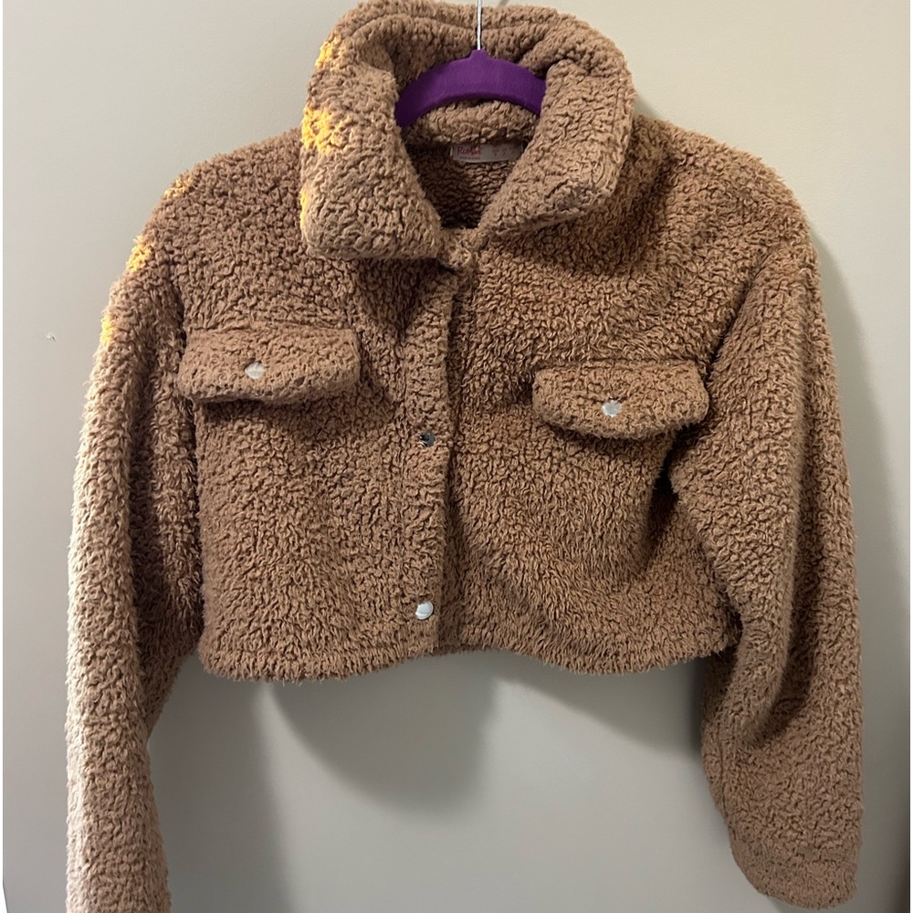 Cropped Teddy Bear Jacket